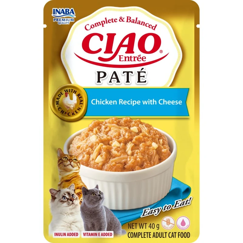 Inaba | Cat Entrée Paté - Pollo con queso (12x40g)