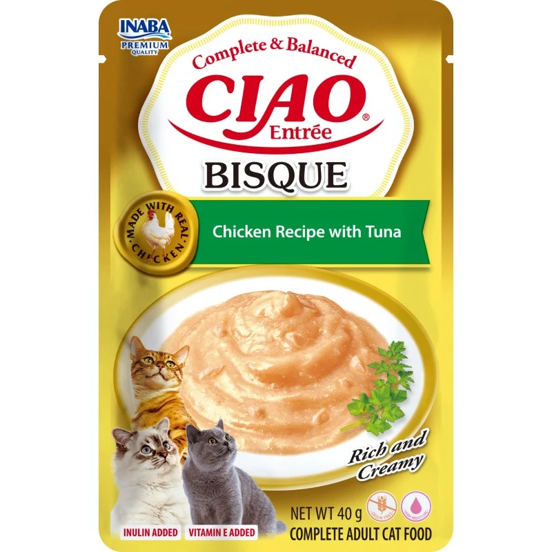 Inaba | Cat Entrée Bisque - Pollo con atún (40g)