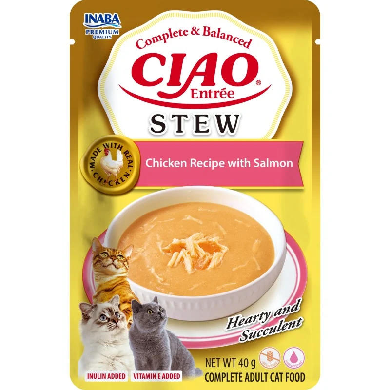 Inaba | Cat Entrée Stew - Pollo con salmón (12x40g)