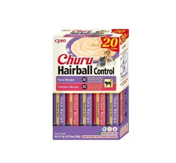 Churu Cat Box Hairball Frango e Atum x20