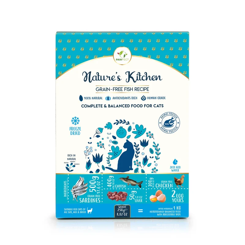 Pawfect | Comida liofilizada completa para gatos de pescado (250g)