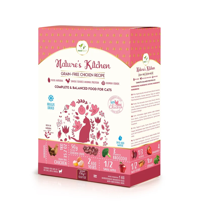 Pawfect | Comida liofilizada completa para gatos de pollo (250g)