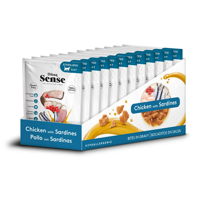 Dibaq | Sense Bites - Pollo con sardina (12x100g)