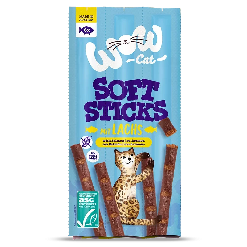WOW | Cat Soft Sticks con salmón (6x5g)