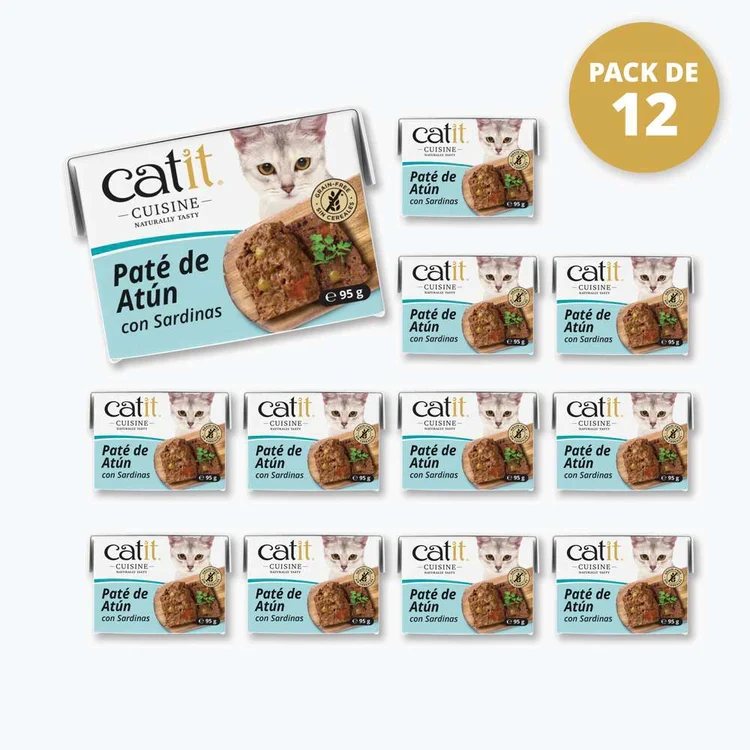 Catit | Cuisine Pate de atún con sardinas (12x95g)