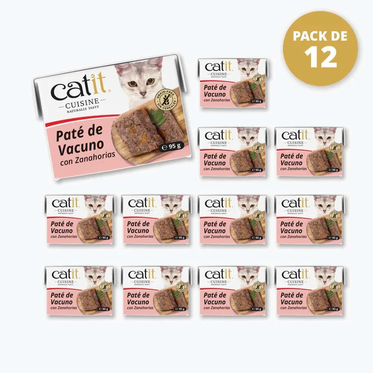 Catit | Cuisine Pate de Vacuno con Zanahorias (12x95g)