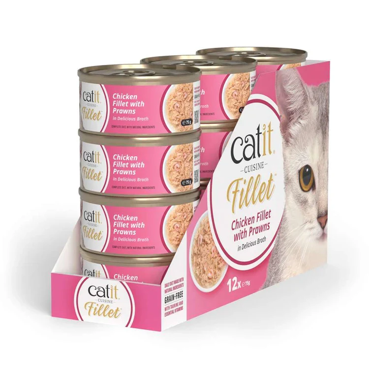 Catit | Cuisine Fillet - Pollo con gambas (12x75g)