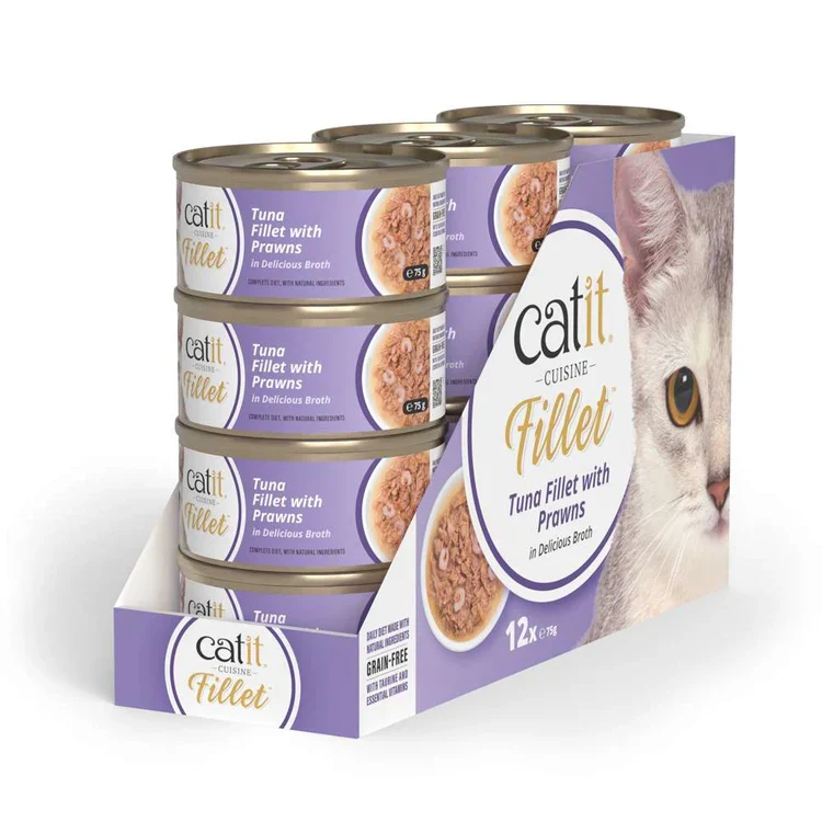 Catit | Cuisine Fillet - Atún con gambas (12x75g)