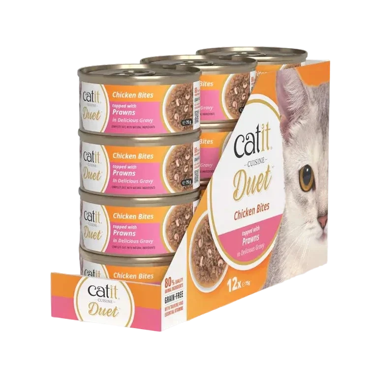 Catit | Cuisine Duet - Pollo con gambas (12x75g)