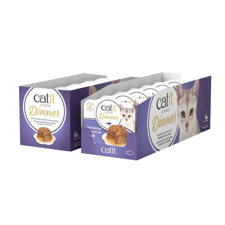 Catit | Cuisine Dinner – Pescado con capa de cangrejo (6x75g)