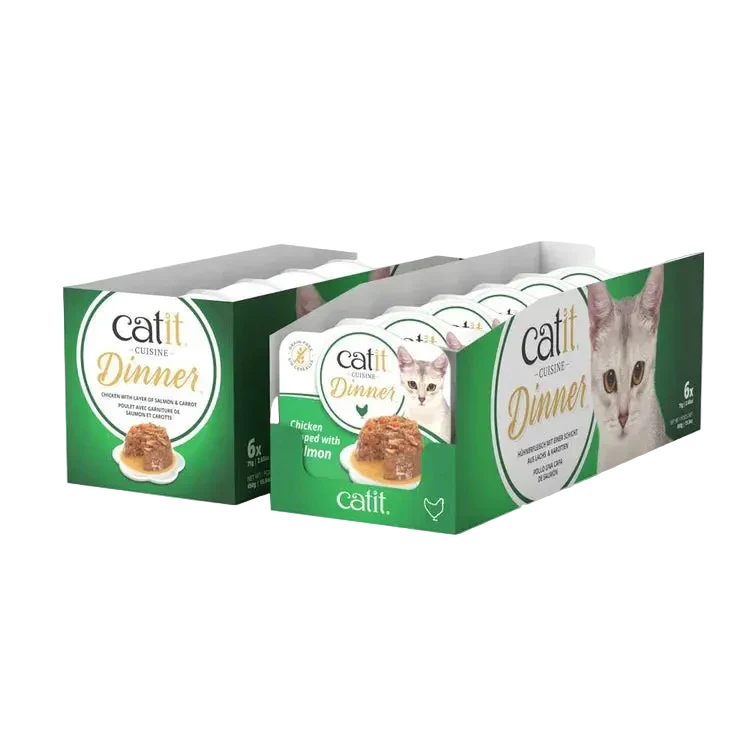 Catit | Cuisine Dinner - Pollo con salmón (6x75g)