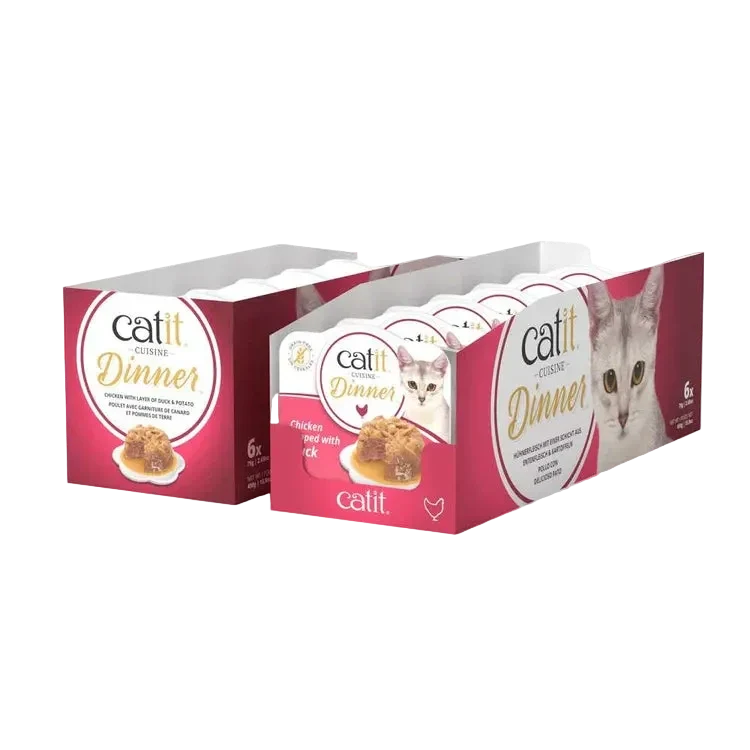 Catit | Cuisine Dinner - Pollo con pato (6x75g)