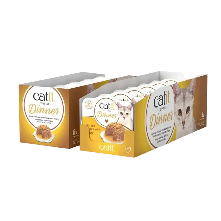 Catit | Cuisine Dinner - Pollo con higado (6x75g)