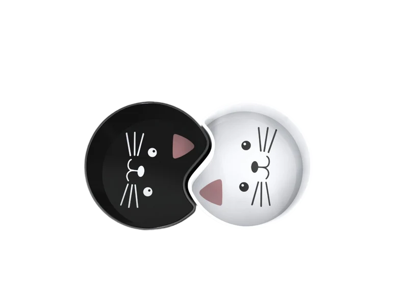 Set de Comederos Yin Yang Gatuno – Armonía para el estómago y el alma