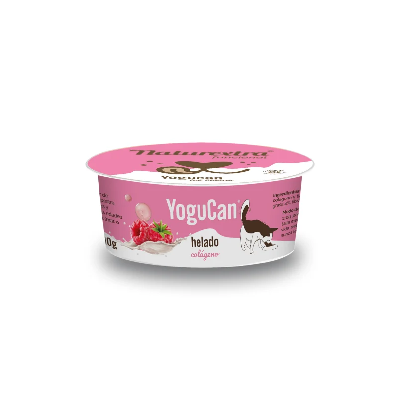 Naturextra | Yogucan Helado con Colágeno y Frambuesa + Topping Liofilizado (110 g)