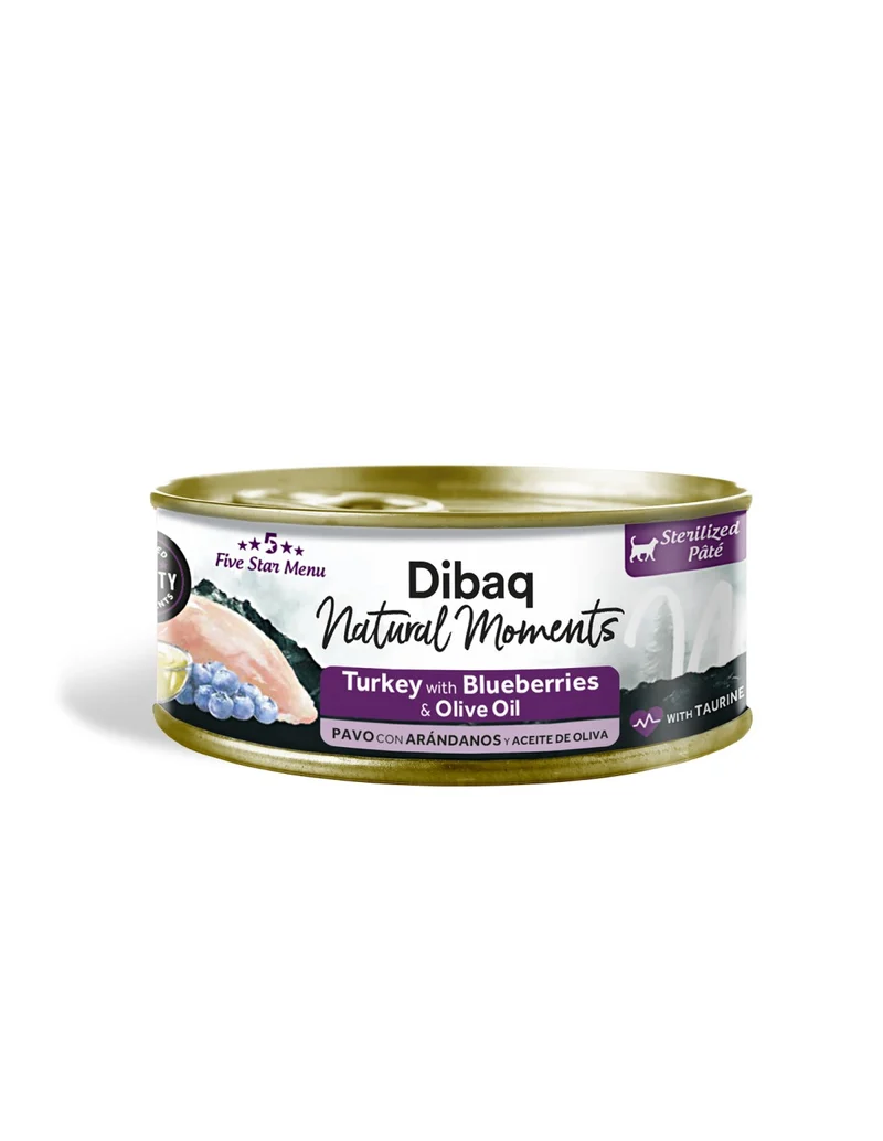 Dibaq | Natural Moments - Esterilizado Pavo con Arándanos (70g)