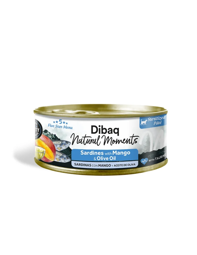 Dibaq | Natural Moments - Esterlizado Sardina con Mango (70g)