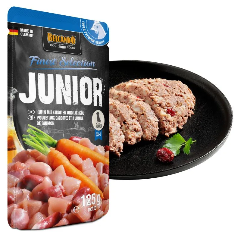 Belcando | Junior - Pollo con zanahorias y aceite de salmón (12x125g)