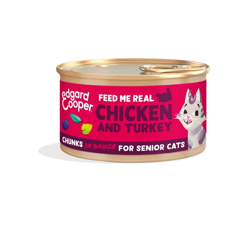 Edgard & Cooper | Senior - Trocitos en salsa de Pollo y Pavo (85g)
