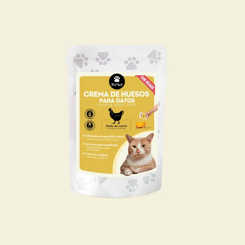 Pet Bel | Crema de huesos de pollo de corral para gatos – con hígado (100ml)