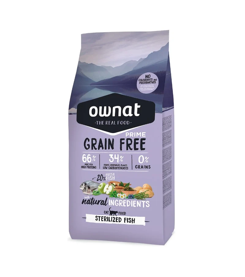 Ownat Cat Grain Free Prime Adult Sterilized Fish
