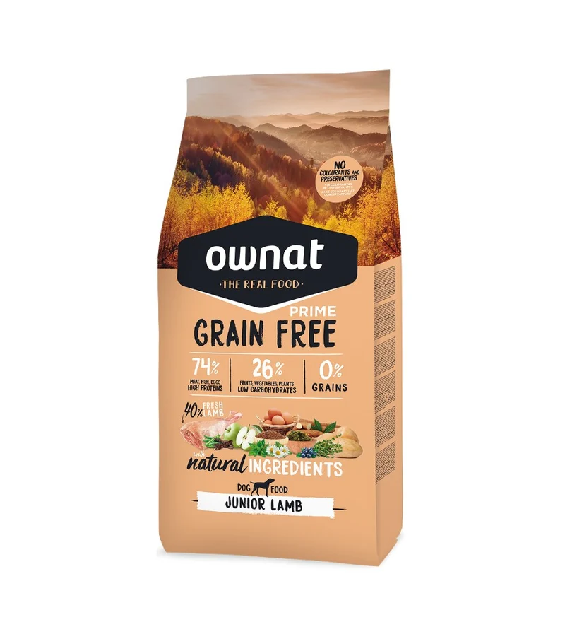 Ownat Dog Grain Free Prime Junior Lamb