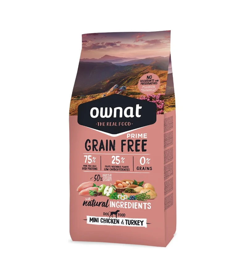 Ownat Dog Grain Free Prime Mini Chicken & Turkey