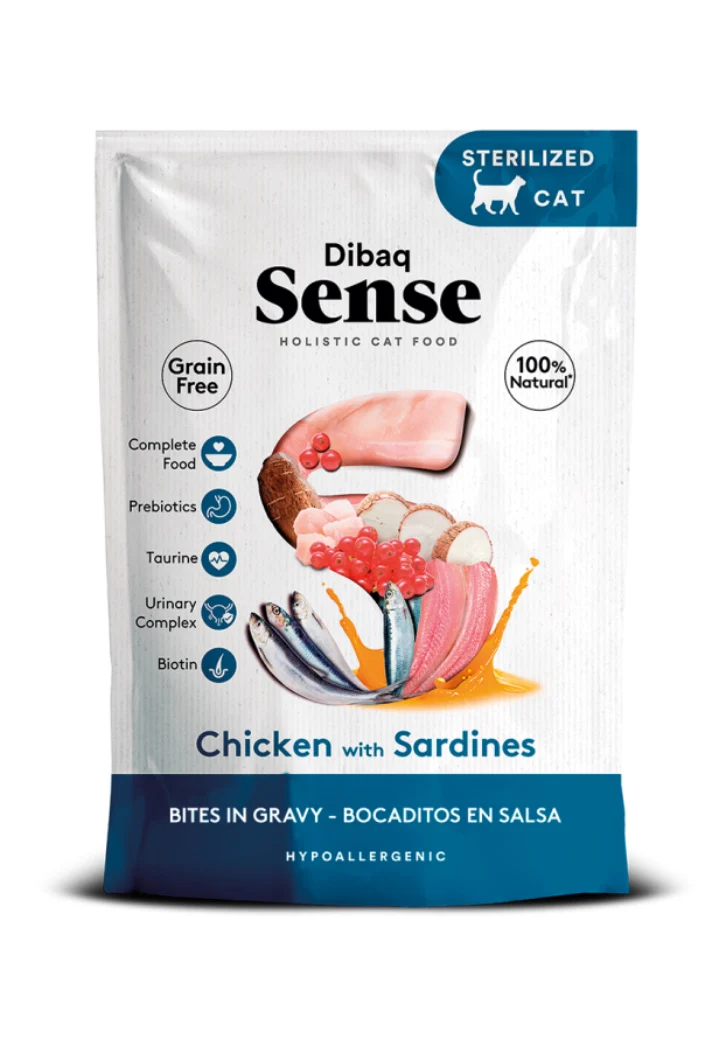 Dibaq | Sense Bites - Pollo con sardina (100g)