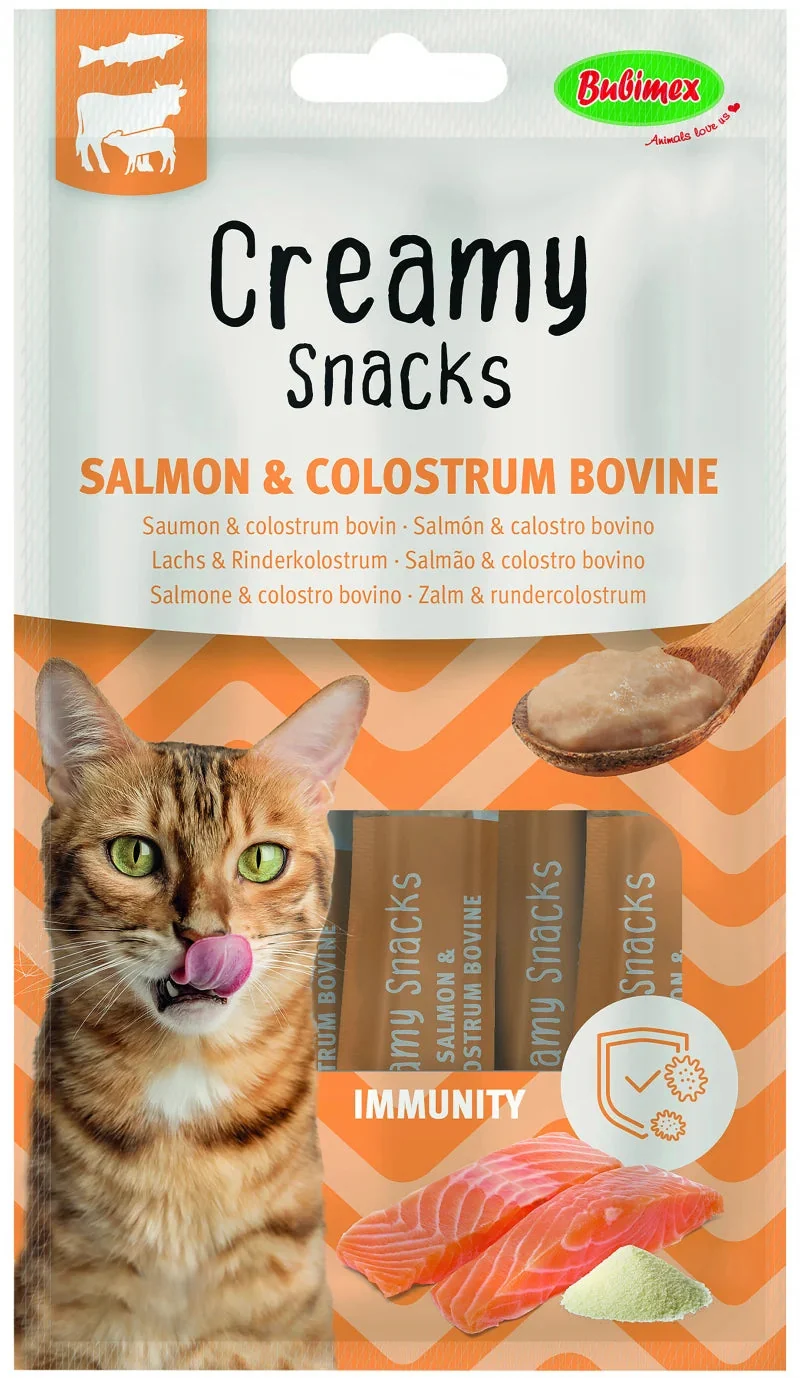 Bubimex | Creamy Immunity - Salmón y calostro de bovino (12 paquetes)