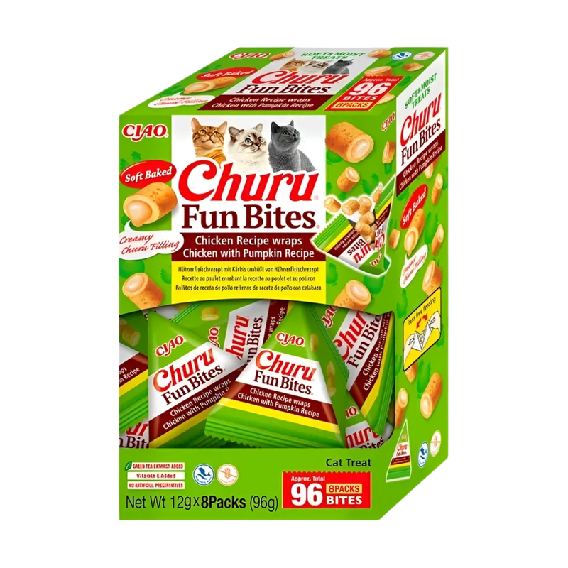Inaba | Churu Fun Bites - Pollo con calabaza (8x12g)