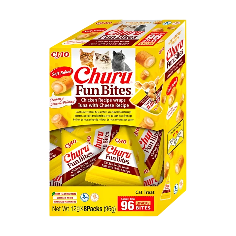 INABA | Churu Fun Bites - Atún con queso (8x12g)