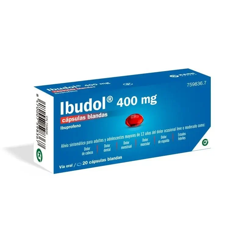 Ibudol 400 mg 20 Cápsulas Blandas