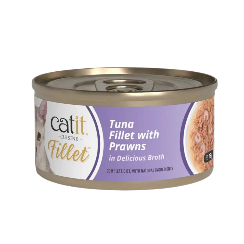 Catit | Cuisine Fillet - Atún con gambas (75g)