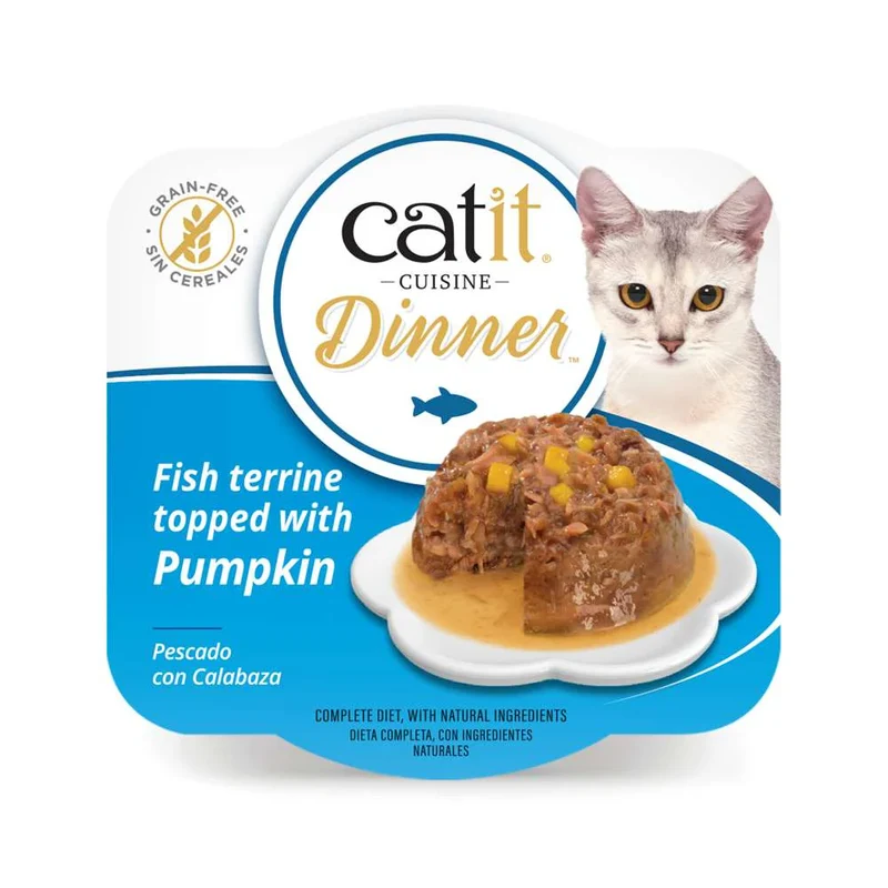 Catit | Cuisine Dinner – Pescado con capa de calabaza (75g)
