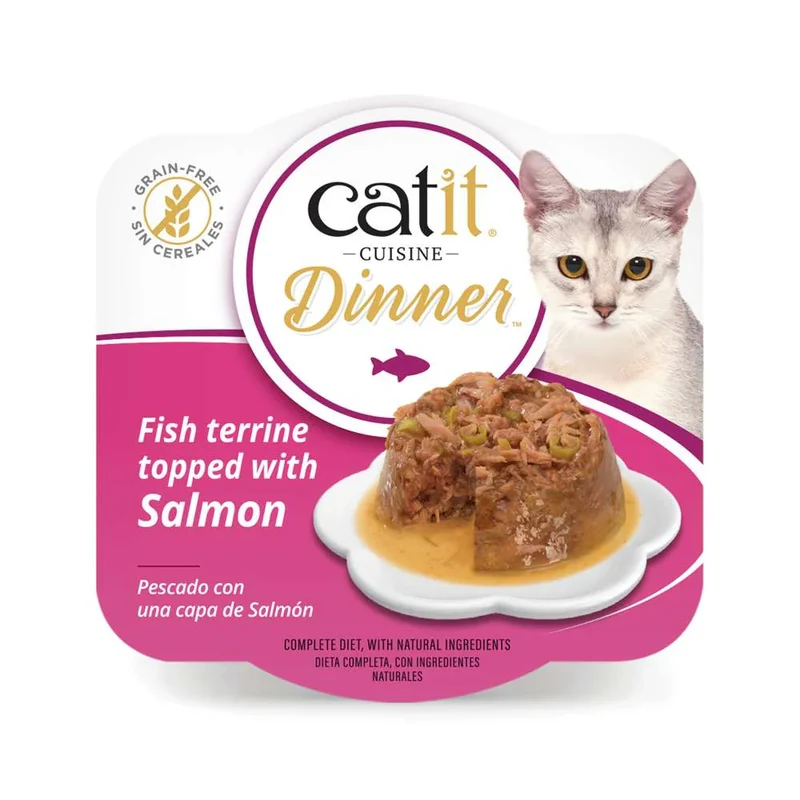 Catit | Cuisine Dinner – Pescado con capa de salmón (75g)