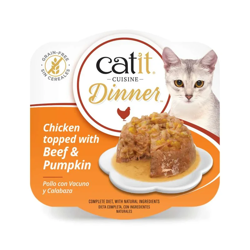 Catit | Cuisine Dinner - Pollo con vacuno y calabaza (75g)