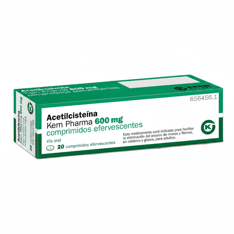 Acetilcisteína Kern Pharma EFG 600 mg 20 Comprimidos Efervescentes