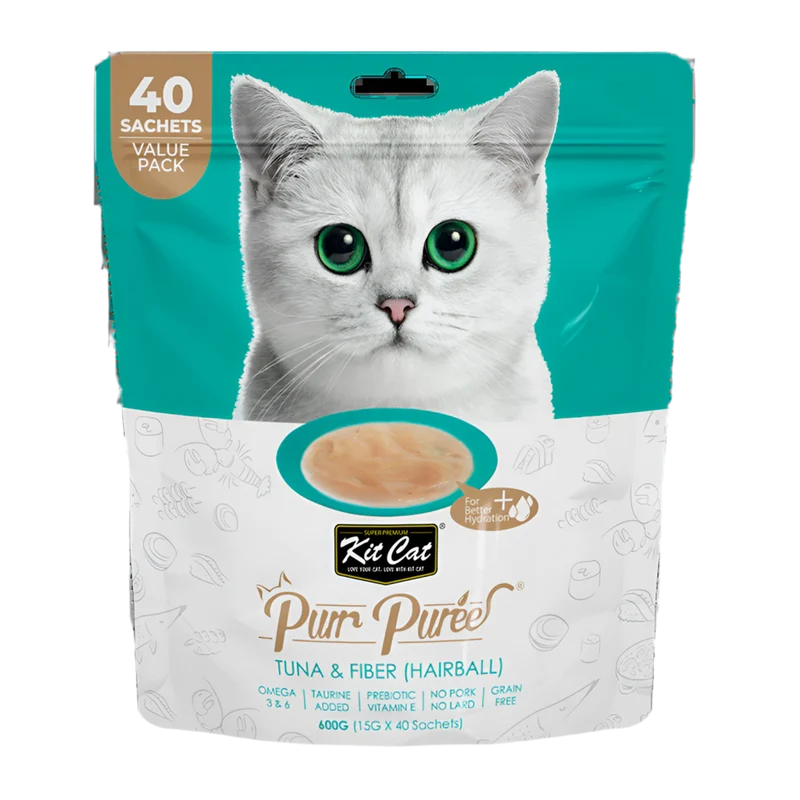 Kit Cat | PurrPuree Value Pack - Atún y fibra (hairball)