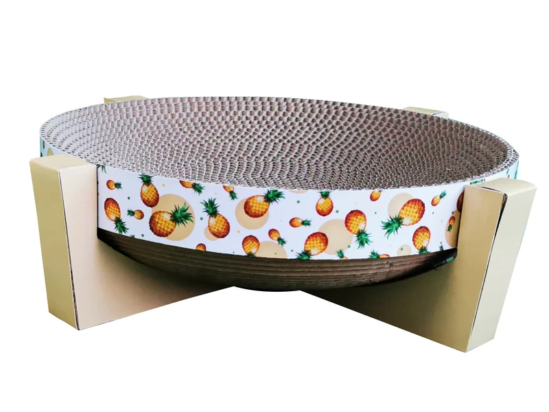 Rascador Cuna Circular de Cartón – 36x36x54 cm 🐾✨