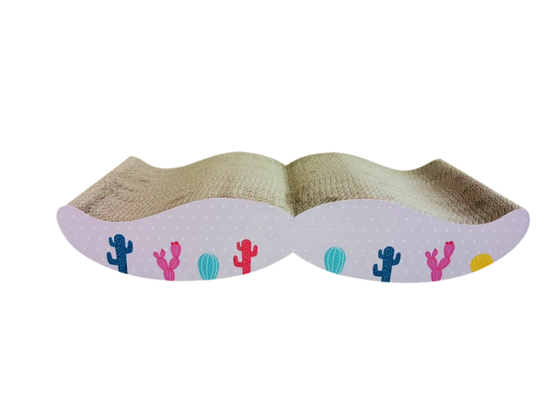 Rascador de Cartón en Forma de Bigote – 50x24x10 cm 🐾✨