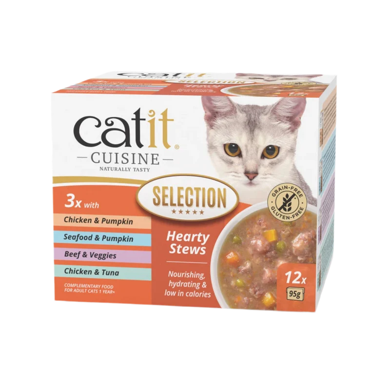 Catit | Cuisine Guiso para gatos Pack de 12 Variados