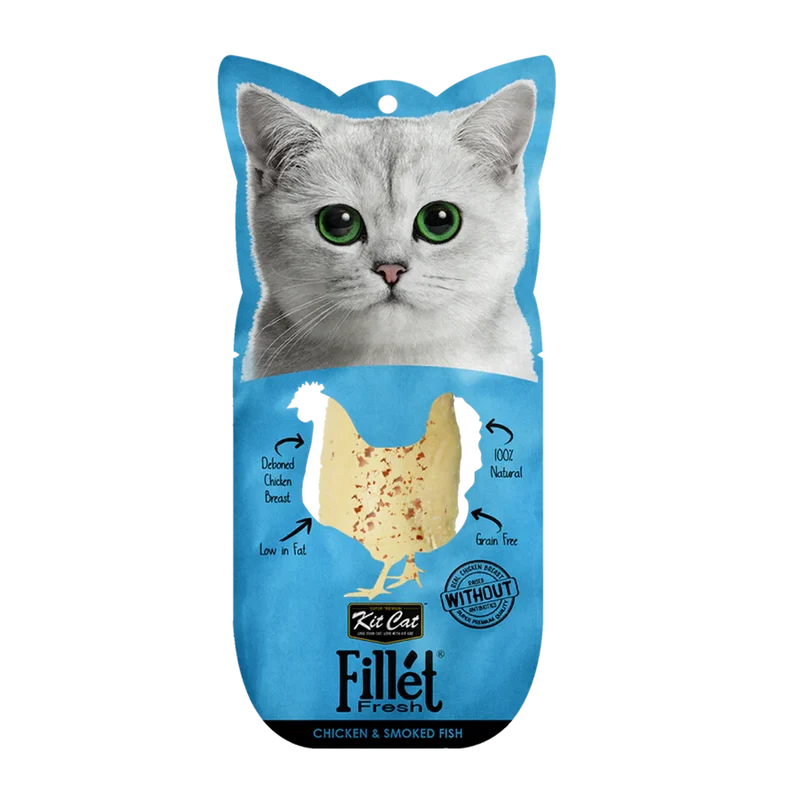 Kit Cat | Fillet Fresh - Pollo con pescado ahumado (30g)