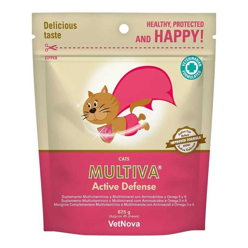 Vetnova Multiva Active Defense Cats Nuevo 45 chews