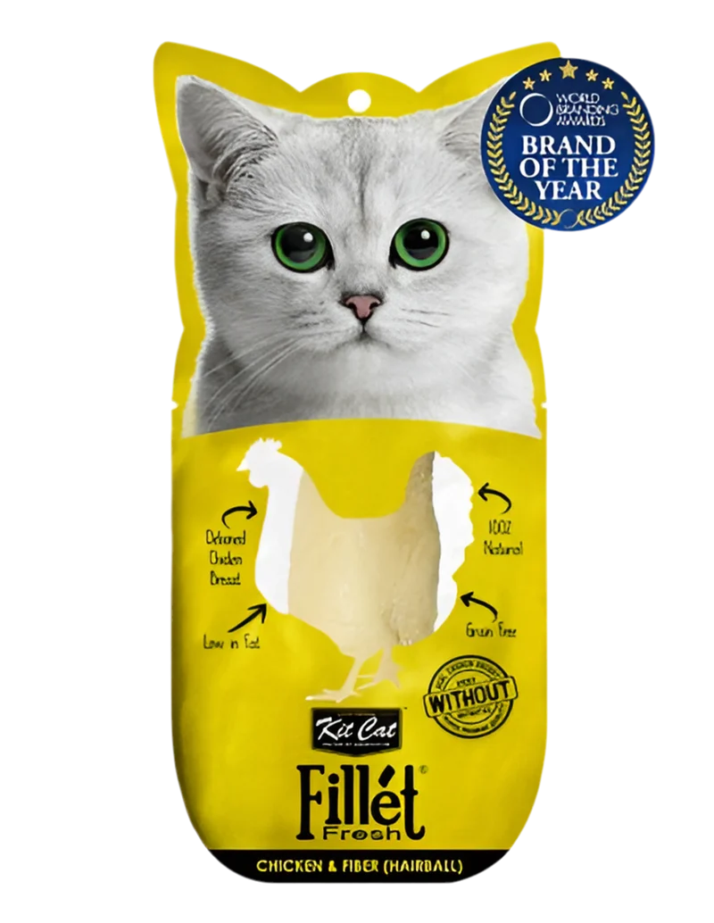 Kit Cat | Fillet Fresh - Lomo de Pollo y Fibra (Anti hairball)