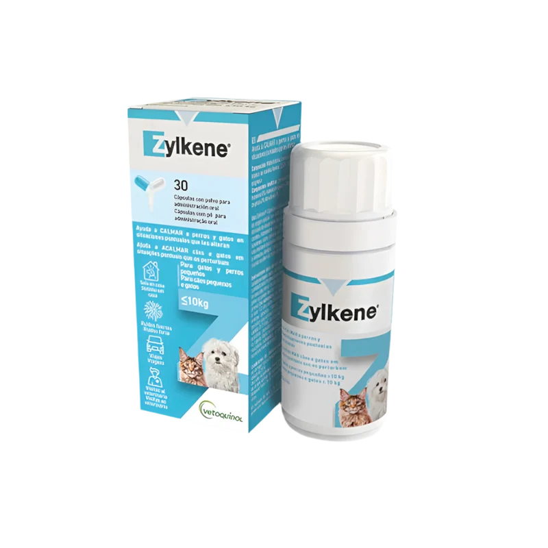 Zylkene | Tranquilizante natural para gatos y perros <10kg (30capsulasx75mg)