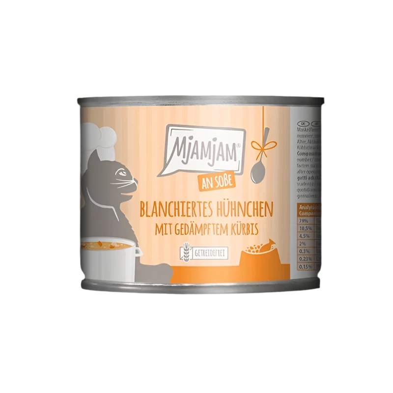 MjaMjam | Pollo Escaldado con calabaza al vapor en salsa (185g)