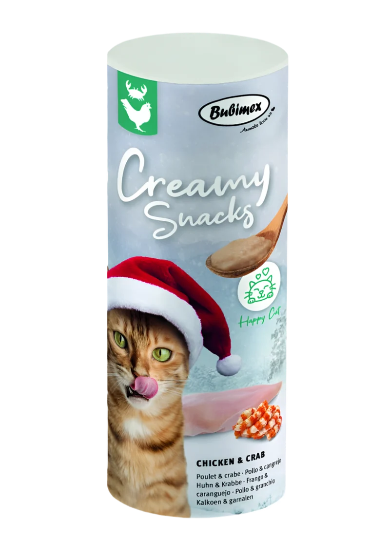 Bubi Nature | EDICION ESPECIAL NAVIDAD Creamy Snacks - Pollo y cangrejo (12x15g)