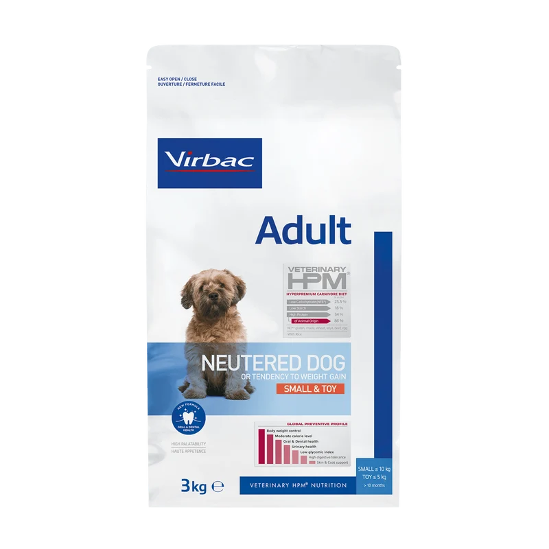 Virbac Pf Hpm Adult Dog Neutered Small & Toy Alimento Seco 3Kg