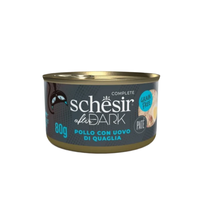 Schesir | After Dark Paté Pollo con Huevo de Codorniz (80g)