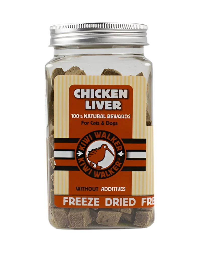 KIWI WALKER Hígado de pollo 115g- Snack Liofilizado para Perros y Gatos